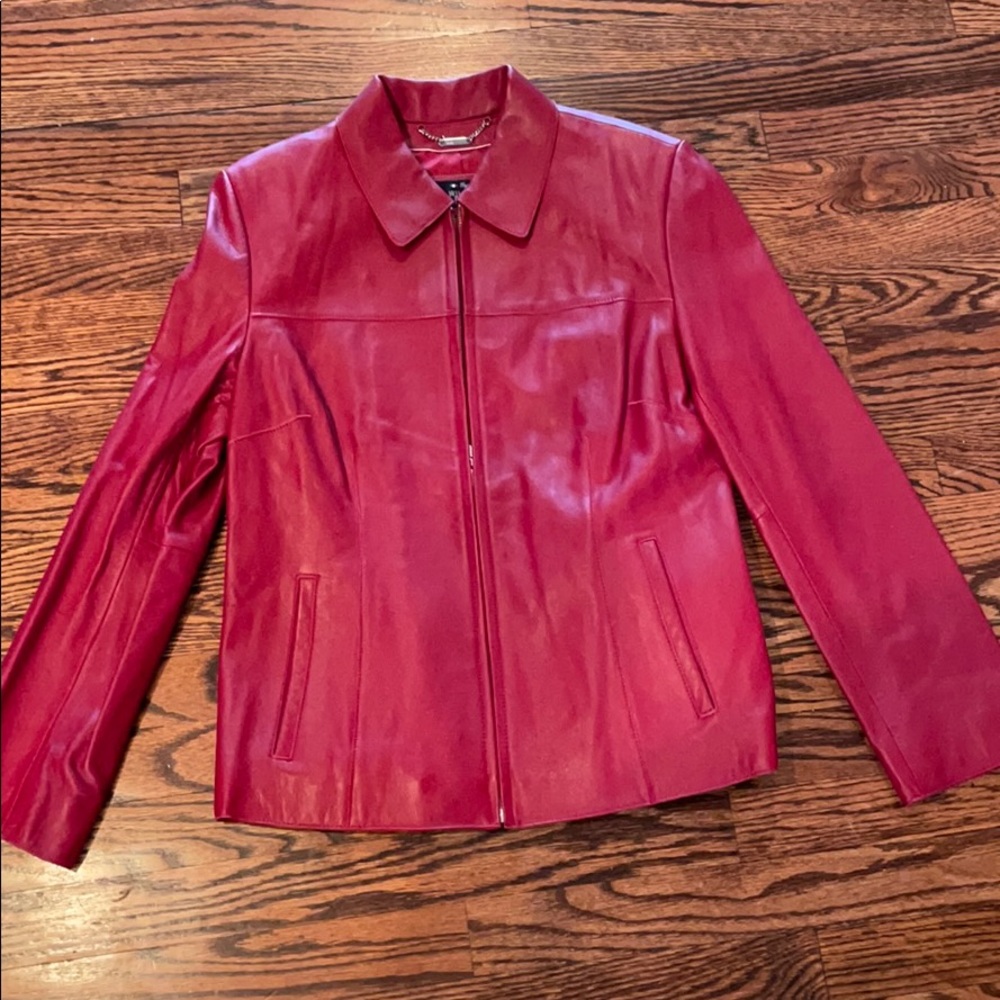 NWOT Wilson red leather jacket